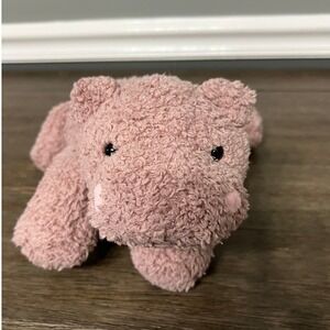 Pink Hippo Plush Stuffed Animal Toy Soft Plush Doll Plastic Eyes 10"